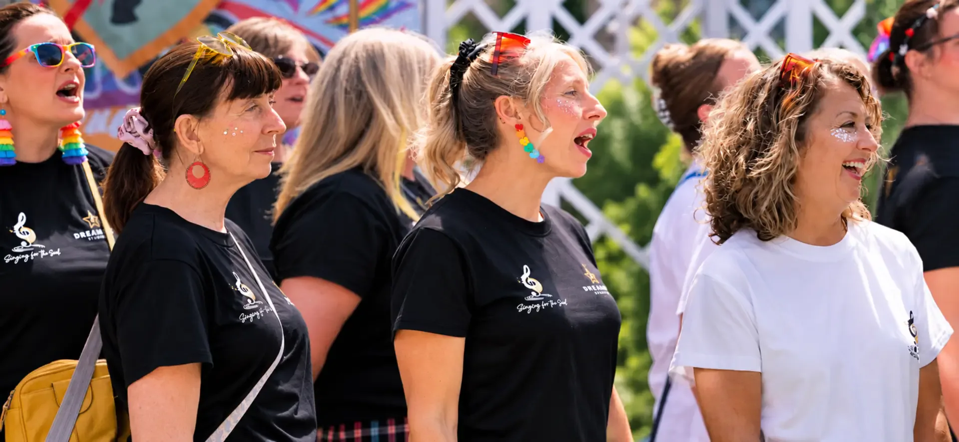 Singing for the Soul friends celebrating at Pride
